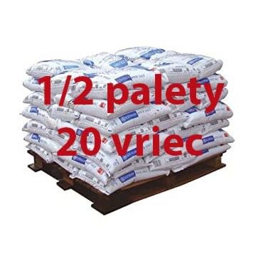 1/2 palety tabletové soli, 20 pytlů po 25 kg