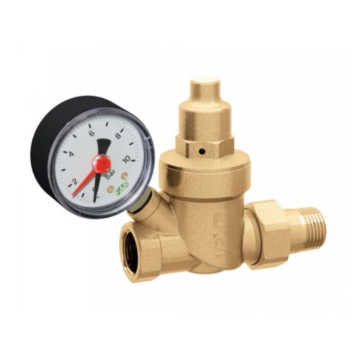 Přednastavený redukční ventil s manometrem