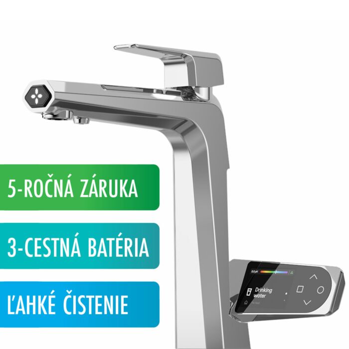 Ionizátor vody pod pult. Záruka 5 let, třícestná baterie, snadné čištění.