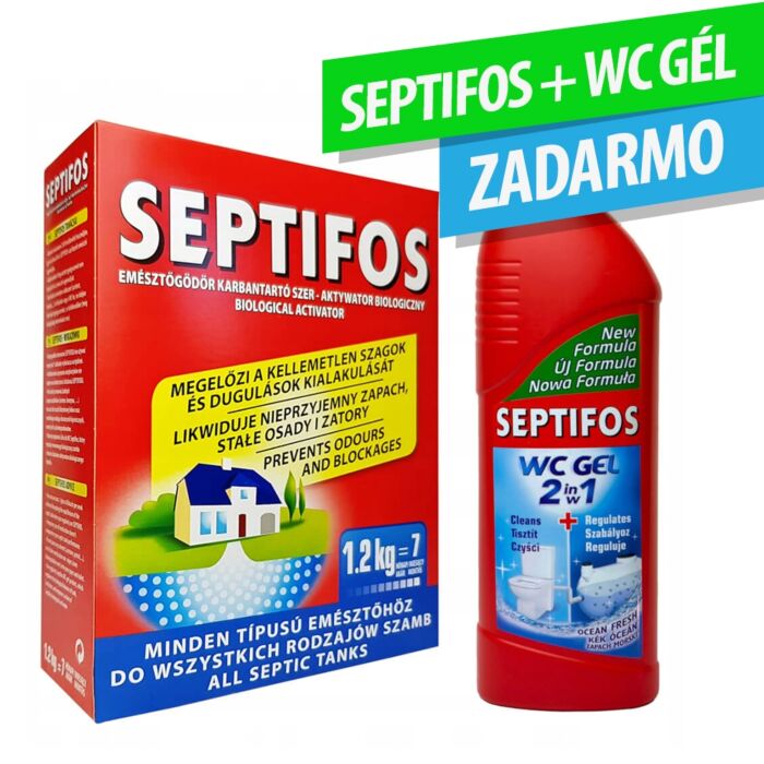 SEPTIFOS WC Gel 2 v 1 - bakterie do septiku a žump