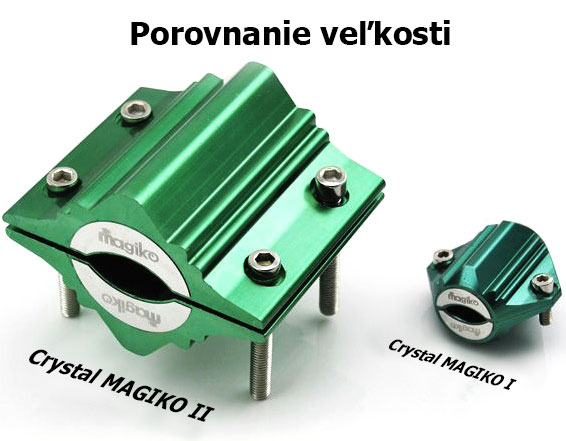 Crystal MAGIKO I a II - porovnanie veľkosti Neodýmové magnetické zmäkčovače vody s jednoduchou inštaláciou